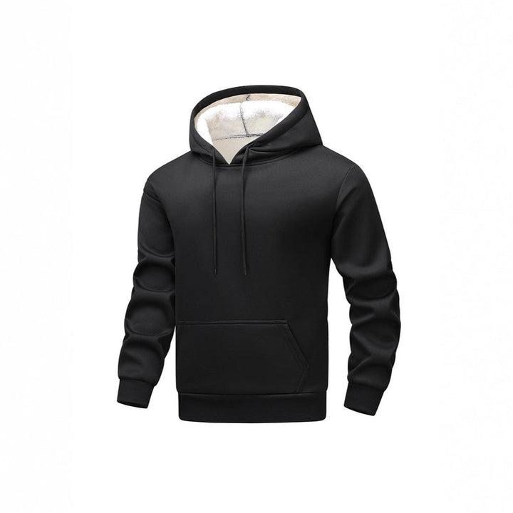 Men's Fleece Hoodie with Sherpa Lining and Kangaroo Pocket Hudson & Parker Fashion