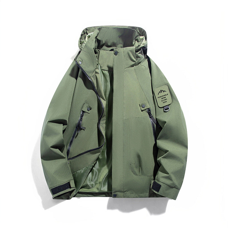 Men's wind and waterproof functional parka with zippered pockets and adjustable hood Hudson & Parker