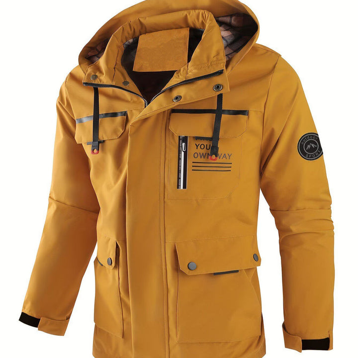 Men's water-repellent utility parka with hood, multiple pockets, and wind protection Hudson & Parker