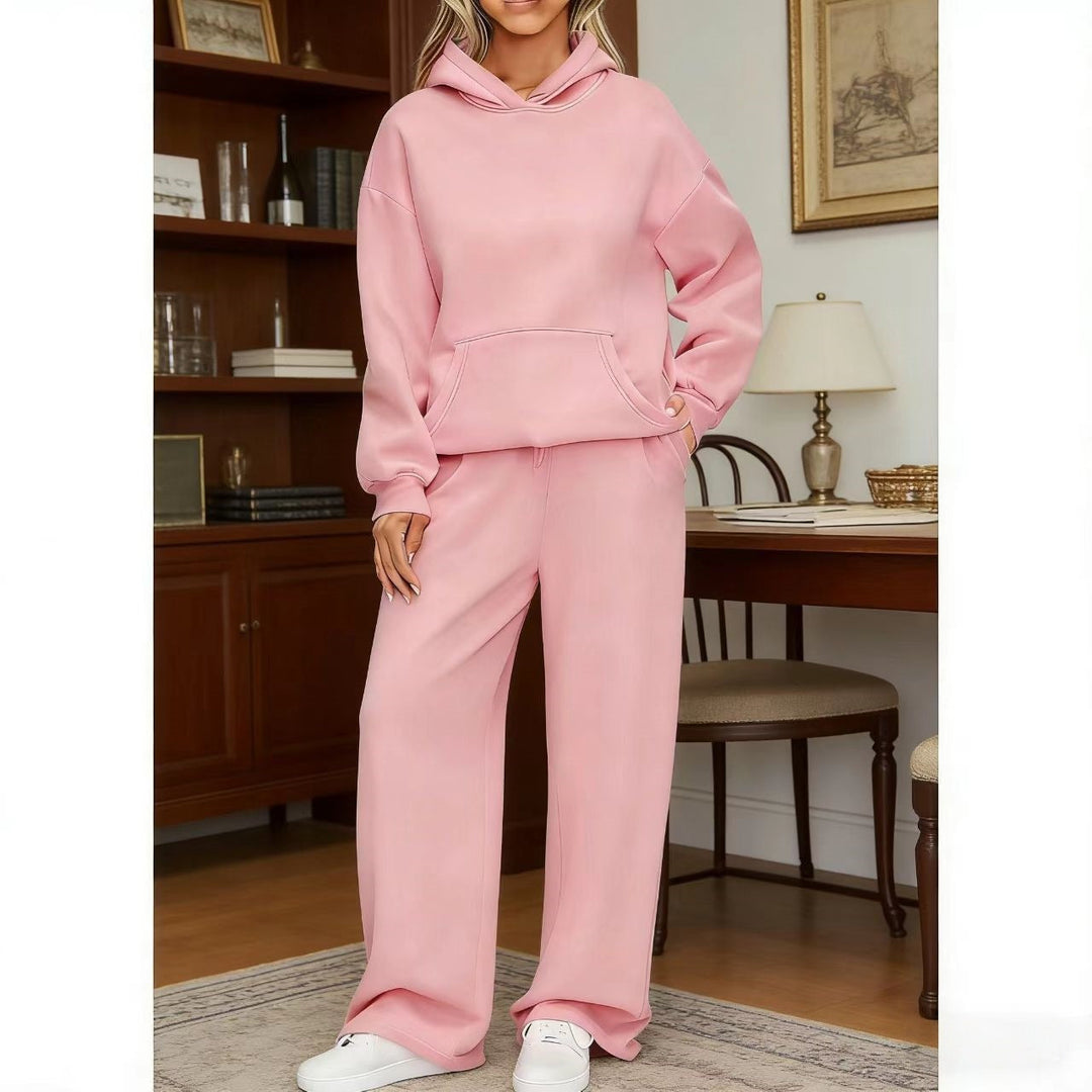 Women's cozy oversized hoodie and wide jogger pants set Hudson & Parker