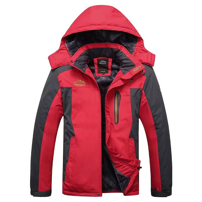 Men's thermally insulated outdoor functional jacket with teddy fleece lining Hudson & Parker