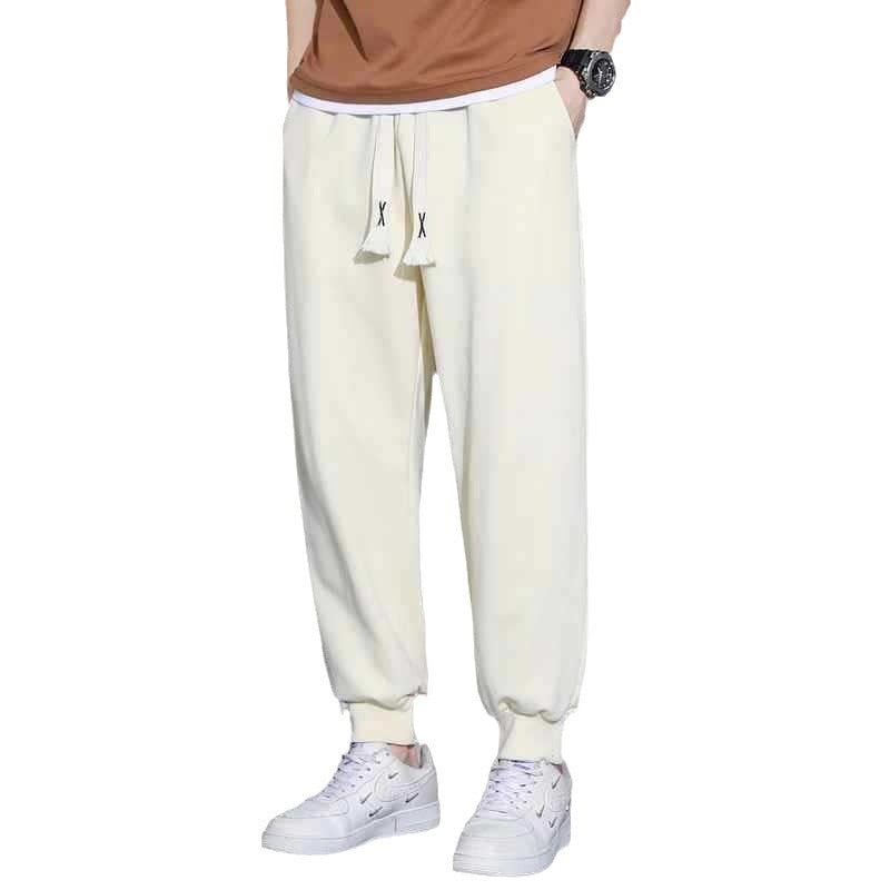 Men's Relaxed Sweatpants with Drop Crotch, Drawstring, and Ribbed Cuffs Hudson & Parker