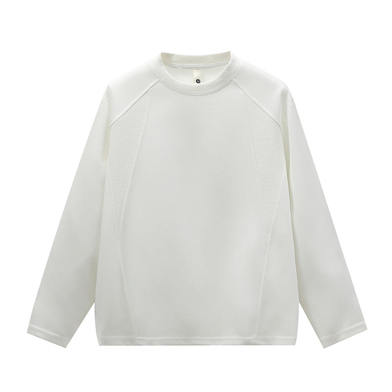 Unisex Oversize Round Neck Sweatshirt with Raglan Seams and Fine Texture Hudson & Parker