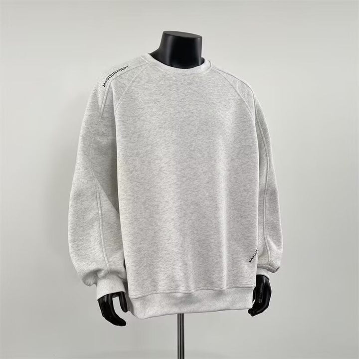 Men's Stylish Sweatshirt with Shoulder Patch Design Hudson & Parker