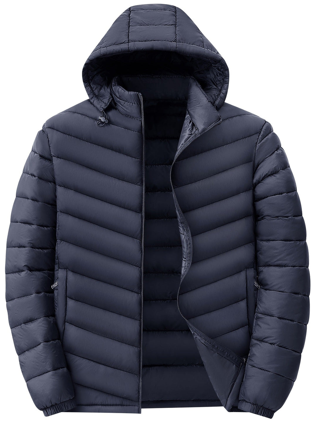 Men's ultralight quilted hooded jacket with thermal insulation & packable design Hudson & Parker