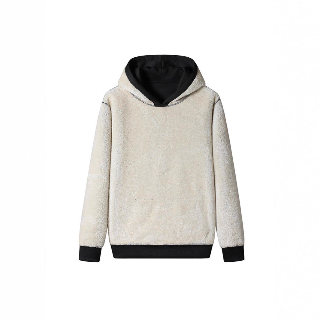 Men's Fleece Hoodie with Sherpa Lining and Kangaroo Pocket Hudson & Parker Fashion