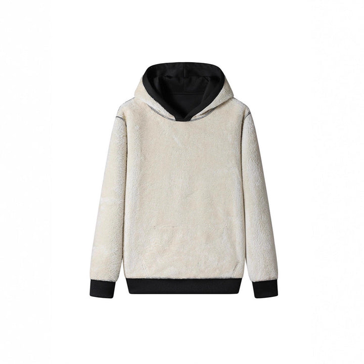 Men's Fleece Hoodie with Sherpa Lining and Kangaroo Pocket Hudson & Parker Fashion