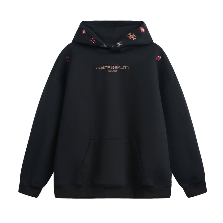 Unisex Oversize Hoodie with fine logo and motif embroidery as well as kangaroo pocket Hudson & Parker