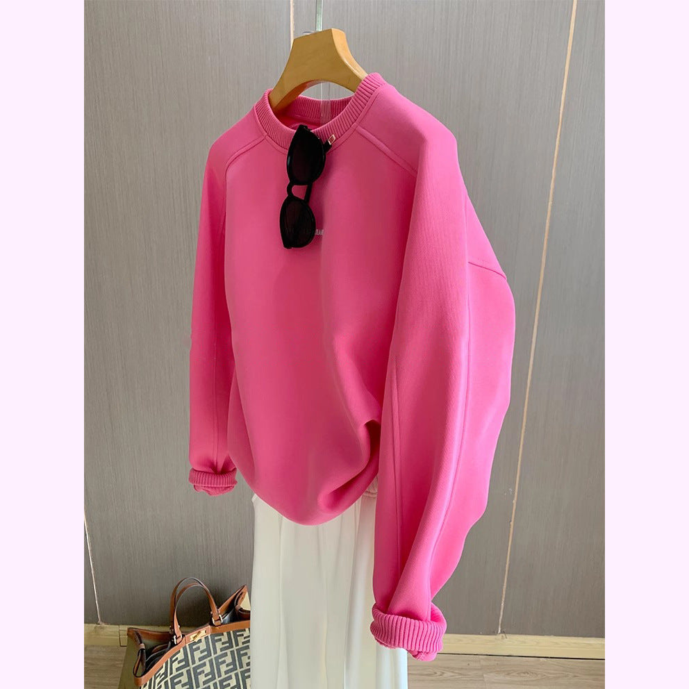Women's oversized sweatshirt with ribbed cuffs and soft interior Hudson & Parker