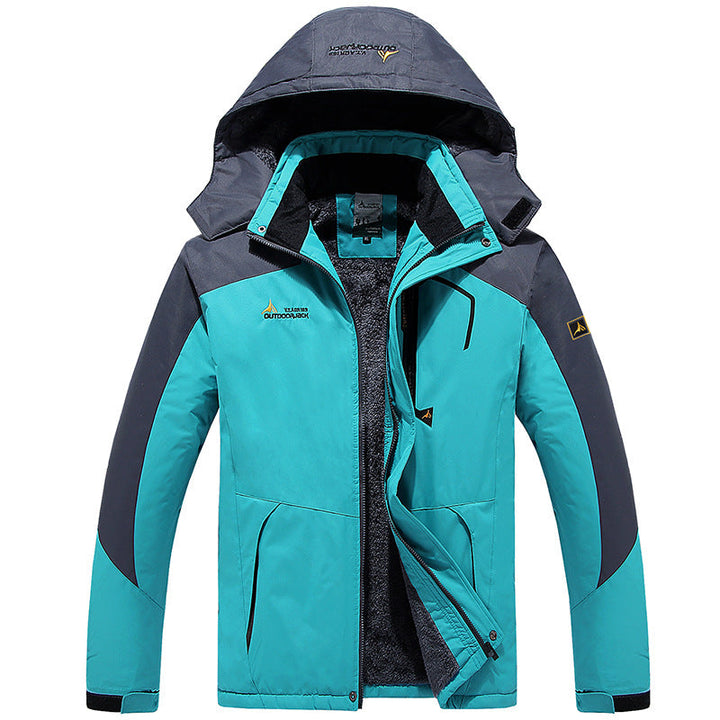 Men's Modular Thermal Outdoor Jacket with Teddy Fleece and Removable Hood Hudson & Parker