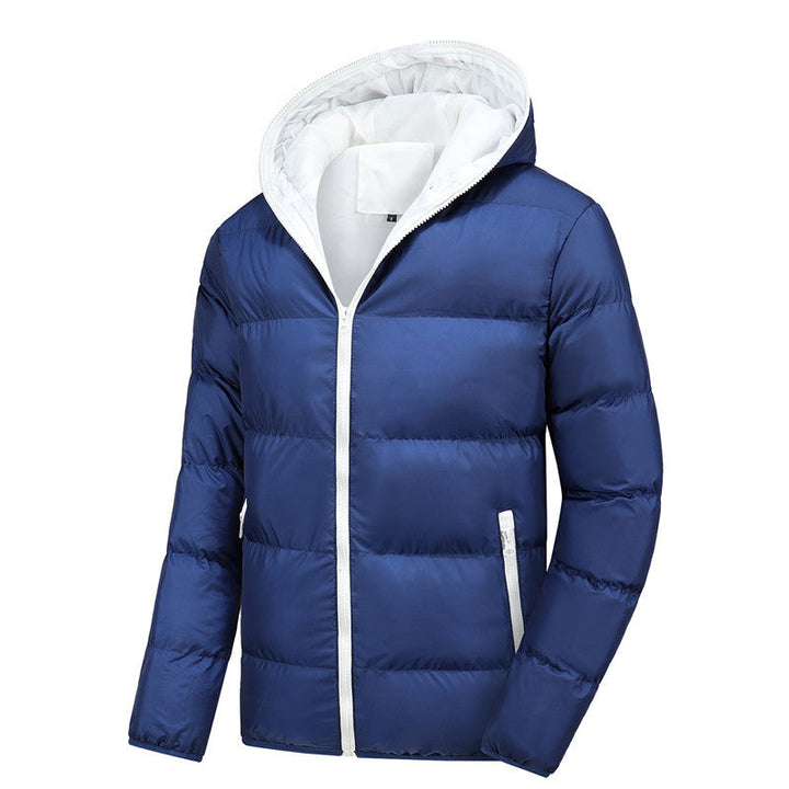 Men's Lightweight Puffer Jacket with Hood, Thermo Insulation and Windproof Outer Shell Hudson & Parker