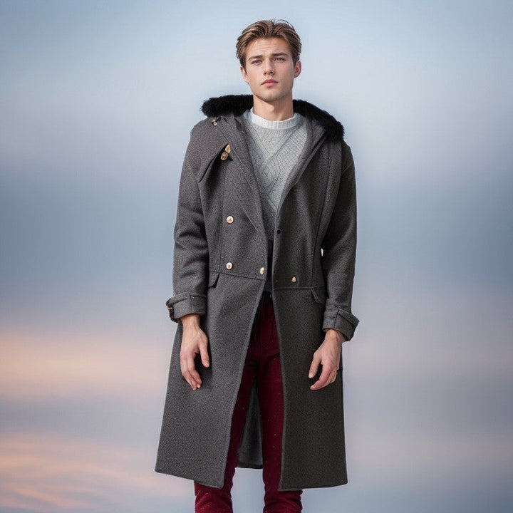 Men's Elegant Jacket with Faux Fur Collar Hudson & Parker