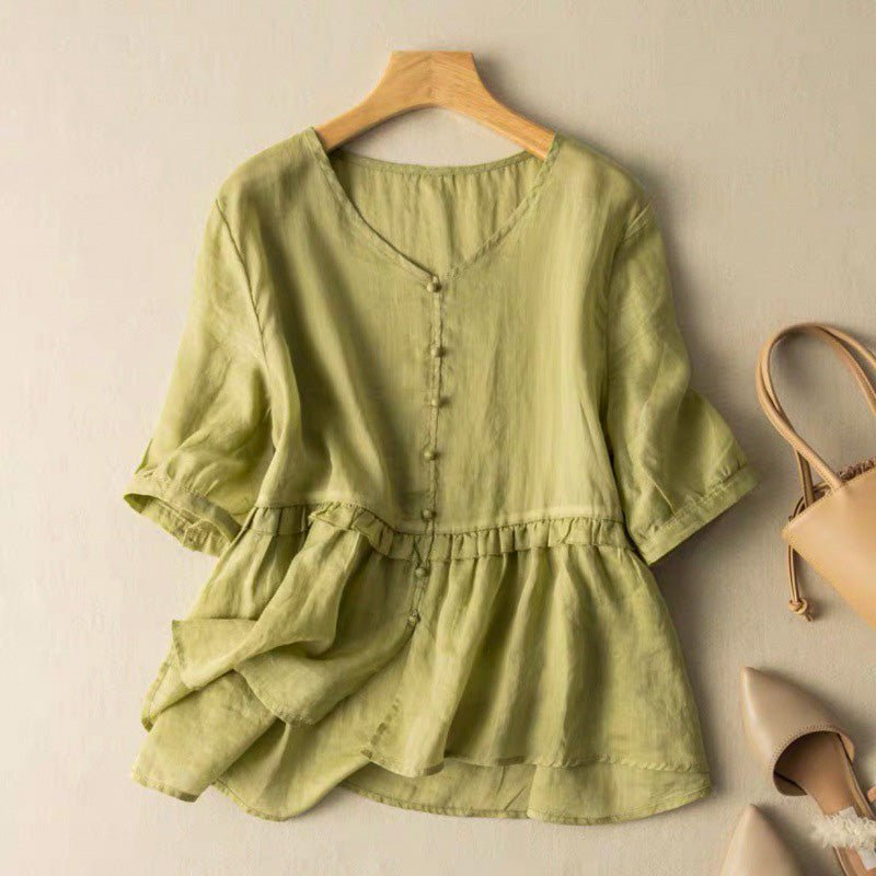 Natalie -Linen Blouse