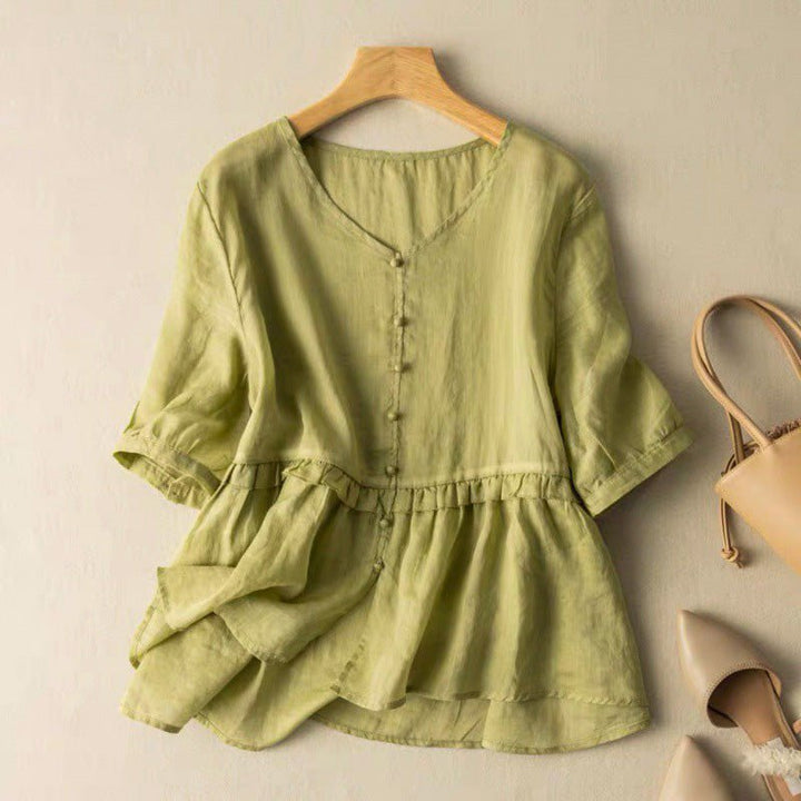 Natalie -Linen Blouse