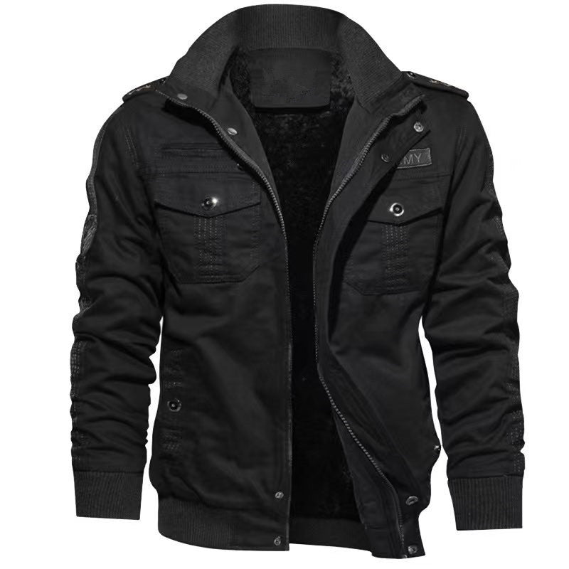 Men's thermal lined military field jacket with stand-up collar Hudson & Parker