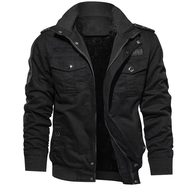 Men's thermal lined military field jacket with stand-up collar Hudson & Parker