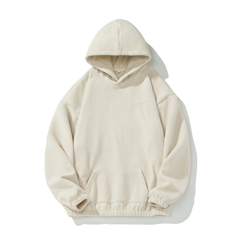 Unisex Heavy Fleece Hoodie in Relaxed Boxy Cut with Kangaroo Pocket Hudson & Parker