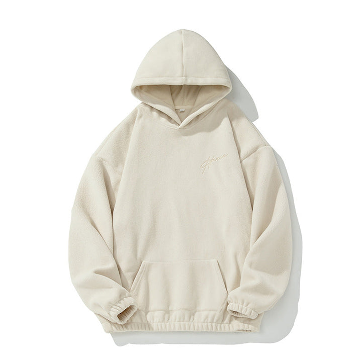 Unisex Heavy Fleece Hoodie in Relaxed Boxy Cut with Kangaroo Pocket Hudson & Parker
