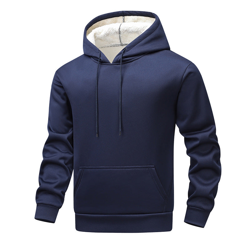 Men's Fleece Hoodie with Sherpa Lining and Kangaroo Pocket Hudson & Parker Fashion