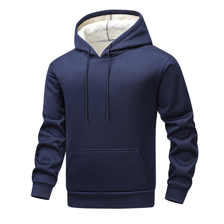 Men's Fleece Hoodie with Sherpa Lining and Kangaroo Pocket Hudson & Parker Fashion