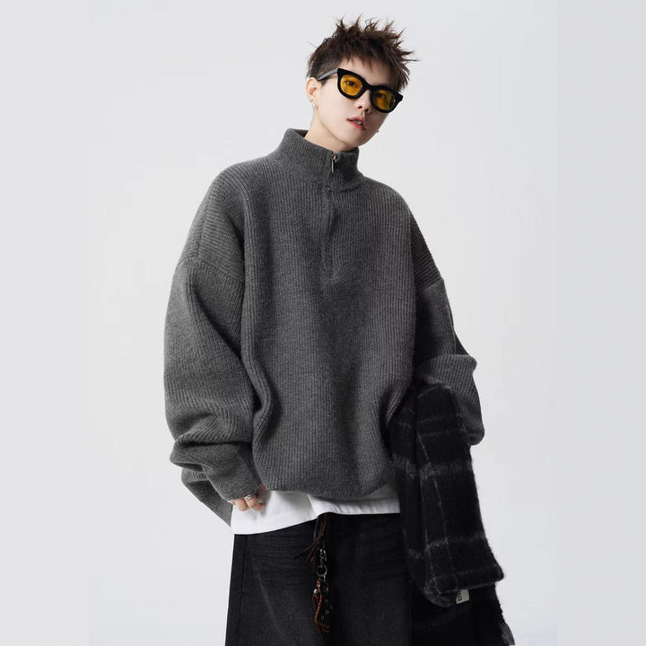 Women's Urban Oversized Sweater with Stand-up Collar Hudson & Parker