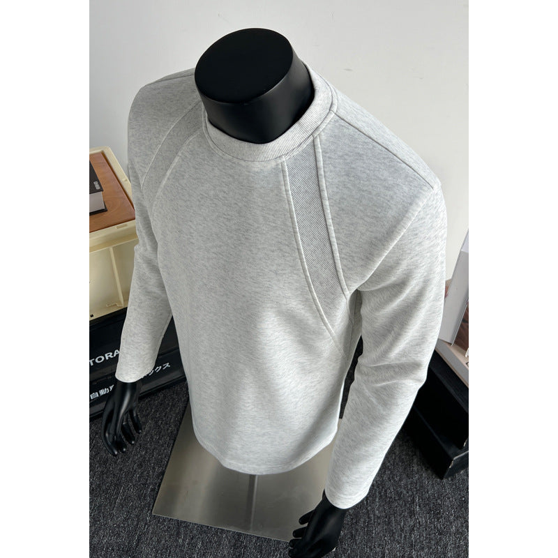 Men's fine knit sweatshirt with raglan sleeves and structured shoulder yoke Hudson & Parker