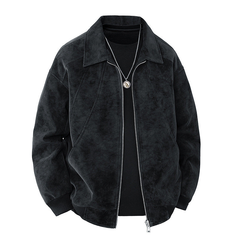 Men's Elegant Suede Jacket with Structured Cut Hudson & Parker