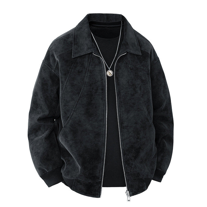 Men's Elegant Suede Jacket with Structured Cut Hudson & Parker