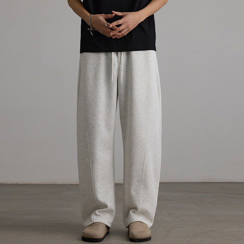Men's Loose Sweatpants with Drawstring, Center Pleat and Loose Leg Hudson & Parker