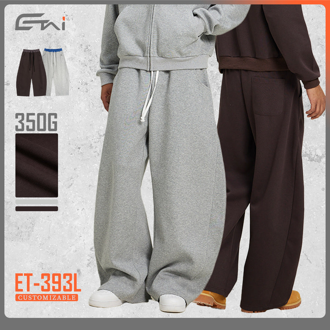 Women's Loose Cropped Sweatpants with Drop Crotch, Drawstring and Contrasting Waistband Hudson & Parker