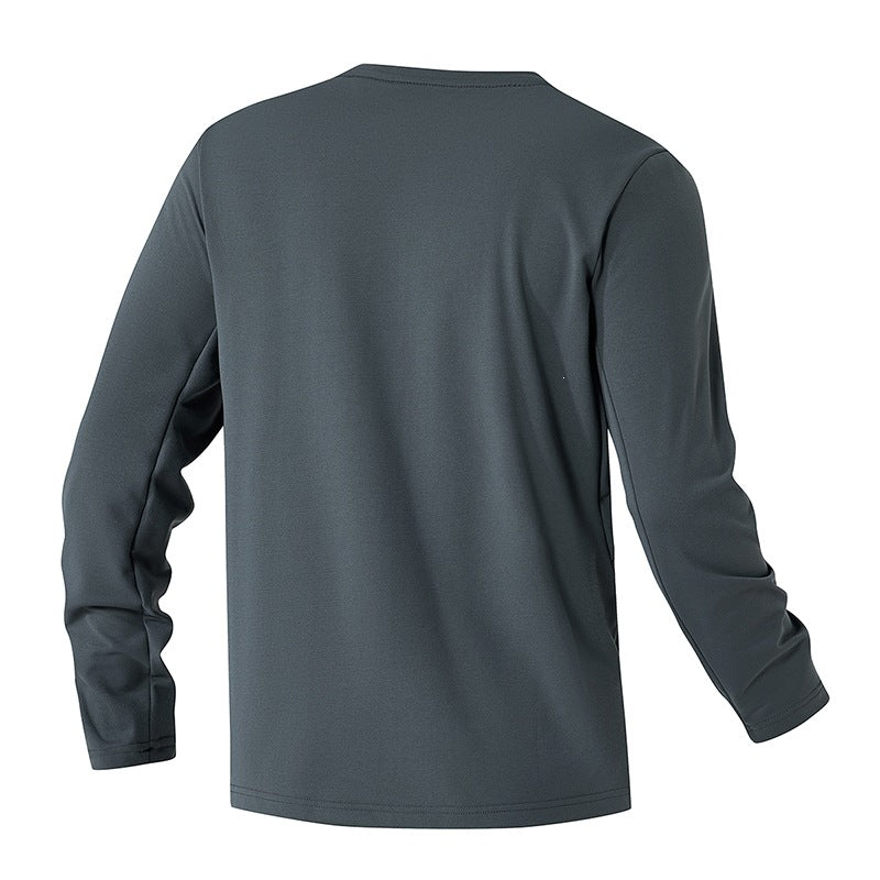 Unisex Oversize Long Sleeve Sweatshirt with Chest Zipper Pocket and Crew Neck Hudson & Parker
