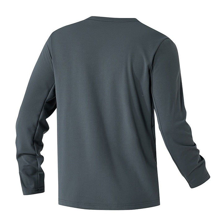 Unisex Oversize Long Sleeve Sweatshirt with Chest Zipper Pocket and Crew Neck Hudson & Parker