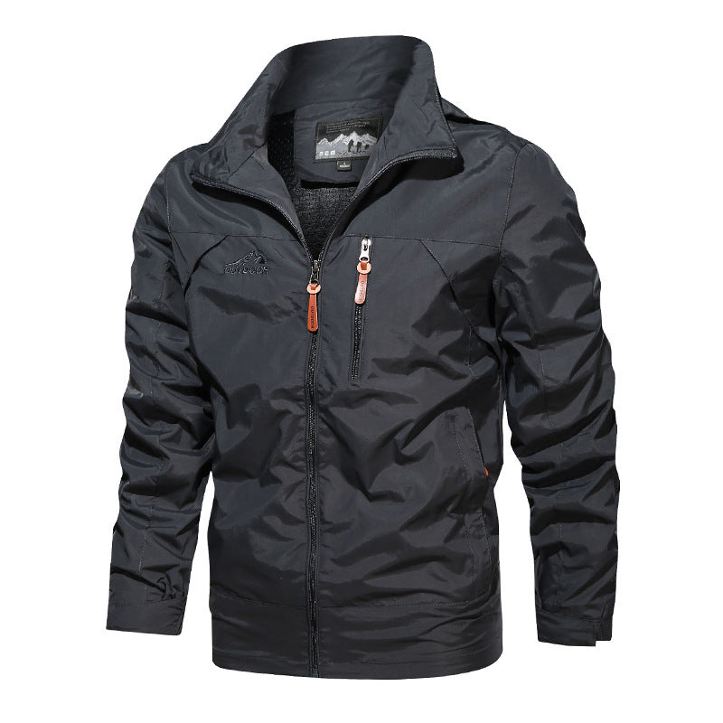 Men's lightweight outdoor jacket windbreaker with water-repellent coating and breathable mesh lining Hudson & Parker