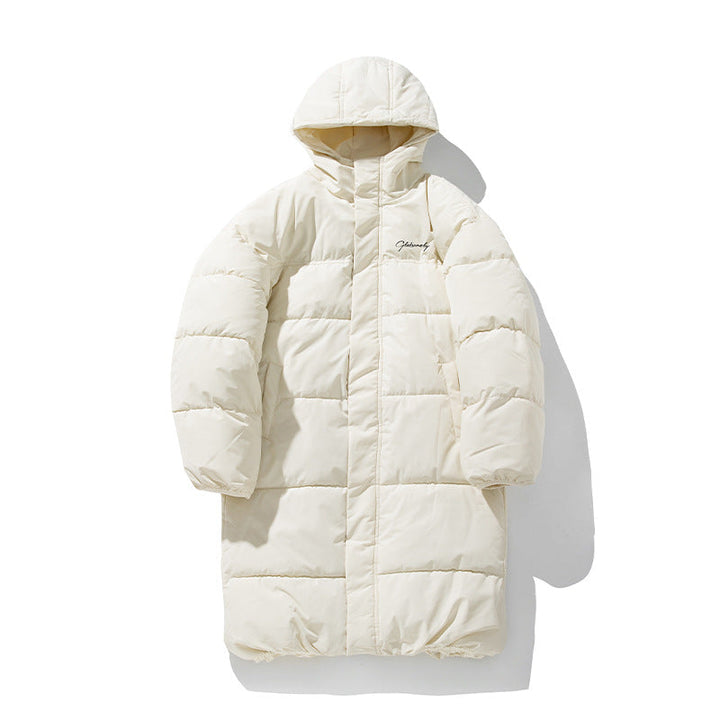 Unisex Oversize longer quilted coat with hood and padded thermal insulation Hudson & Parker