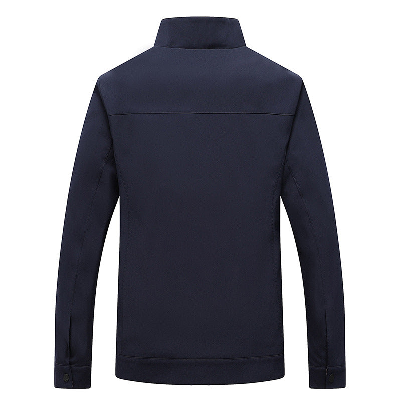 Men's Lightweight Leisure Jacket with Stand-up Collar, Zipper Pockets and Checked Lining Hudson & Parker