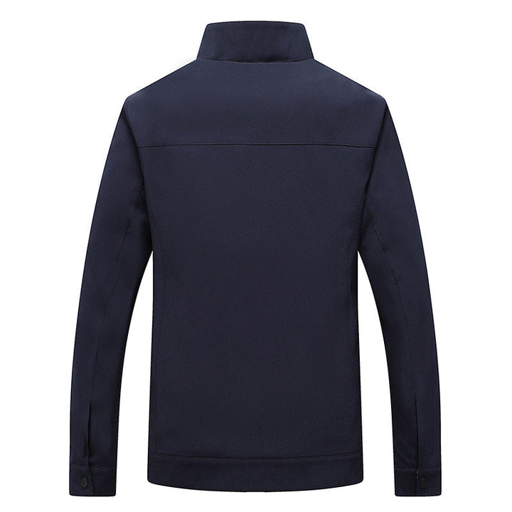 Men's Lightweight Leisure Jacket with Stand-up Collar, Zipper Pockets and Checked Lining Hudson & Parker