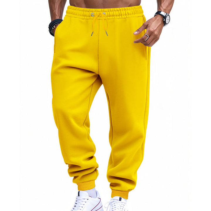 Men's sporty sweat jogging pants with elastic tunnel drawstring waist, ribbed cuffs, and deep side pockets Hudson & Parker