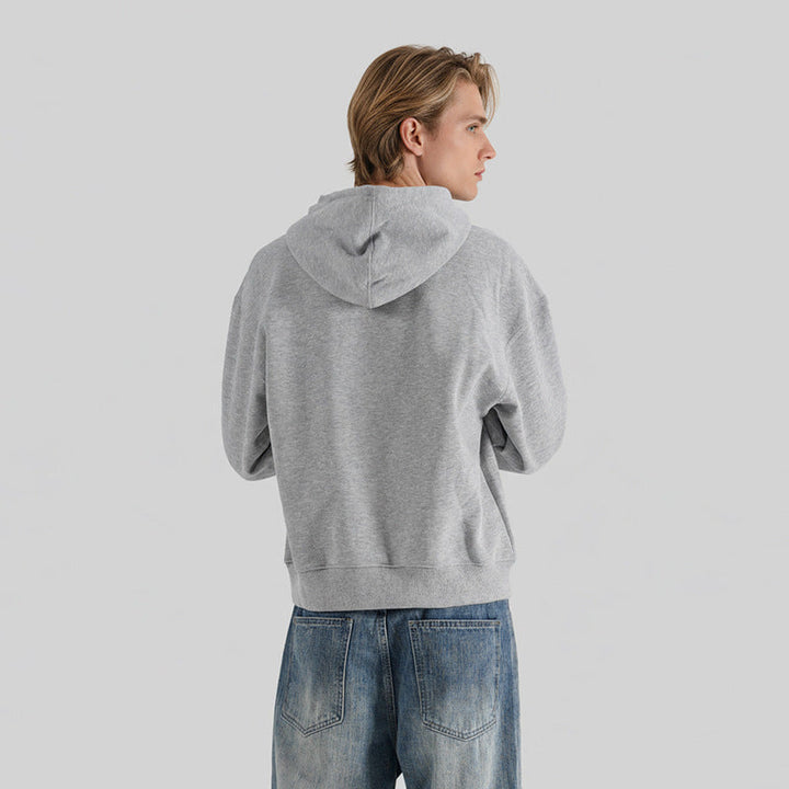 Unisex hoodie made of soft fleece with kangaroo pocket and shortened silhouette Hudson & Parker