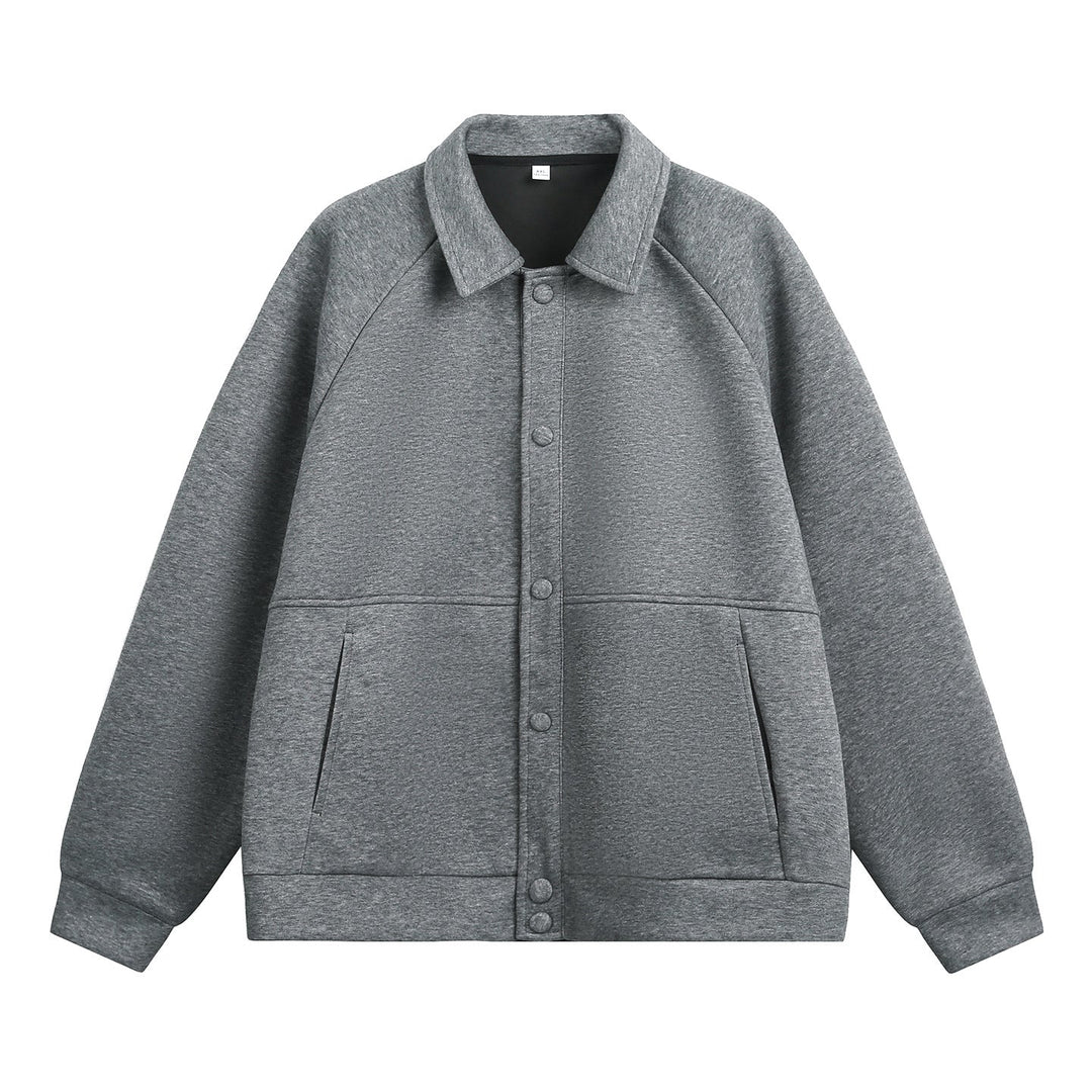 Unisex Oversize Jacket with Raglan Sleeves and Snap Button Closure Hudson & Parker