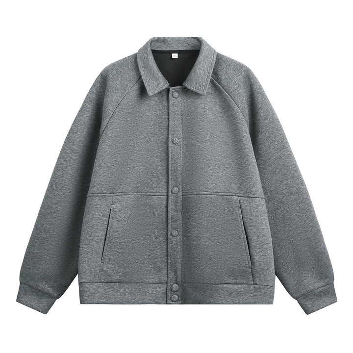 Unisex Oversize Jacket with Raglan Sleeves and Snap Button Closure Hudson & Parker