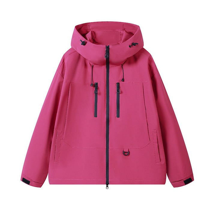Men's technical water-repellent hooded transition jacket with taped zippers & utility pockets Hudson & Parker