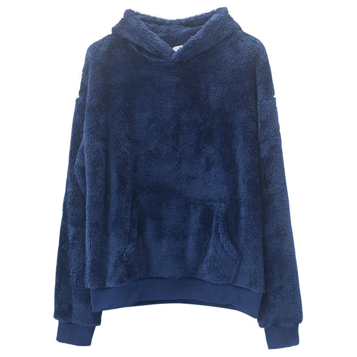 Unisex nan cozy teddy fleece hoodie with oversized fit and kangaroo pocket Hudson & Parker