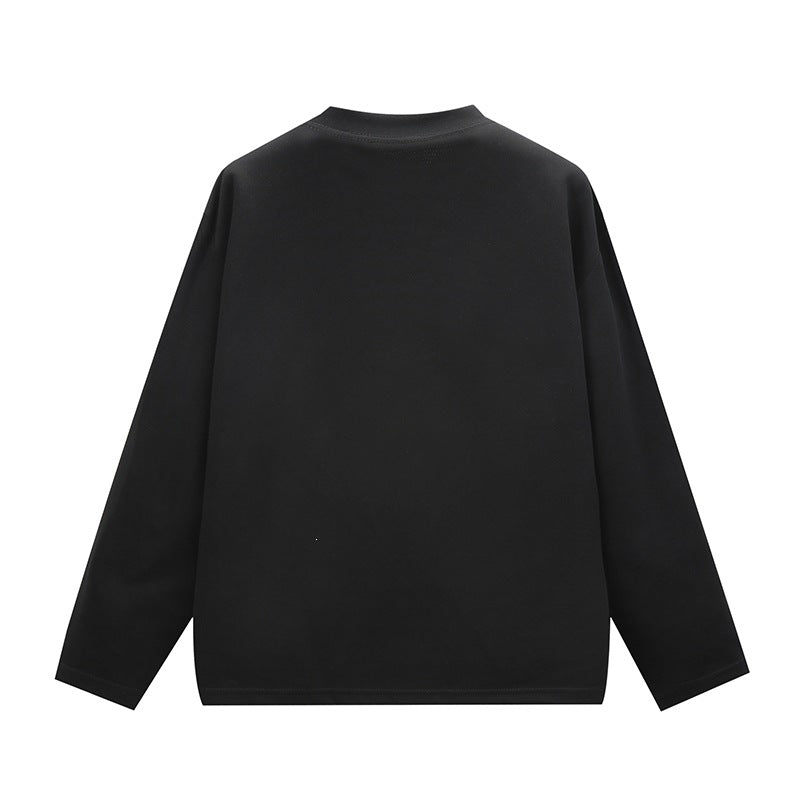 Unisex Oversize Round Neck Sweatshirt with Raglan Seams and Fine Texture Hudson & Parker