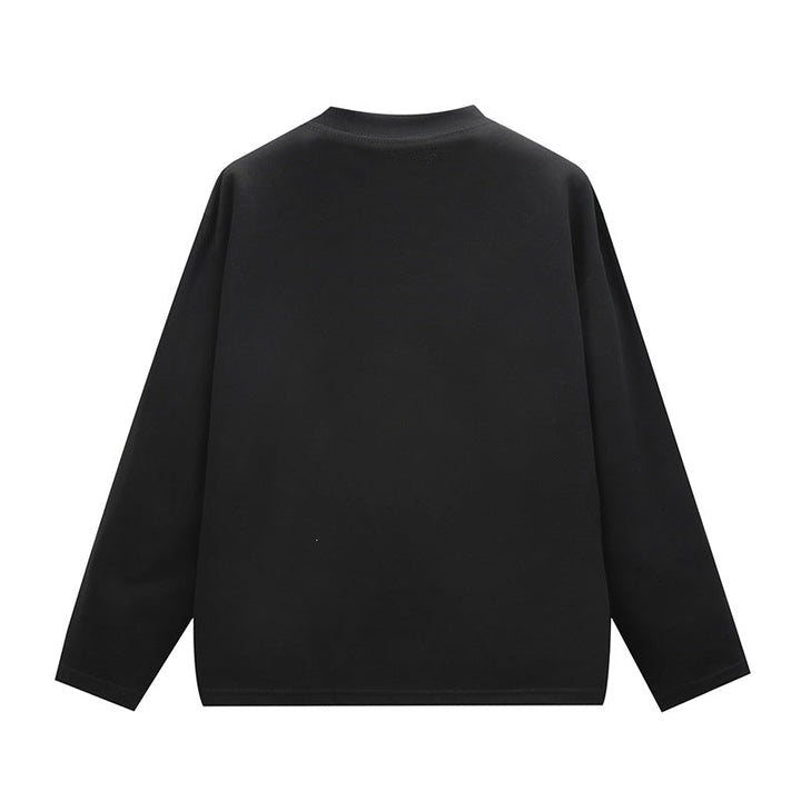 Unisex Oversize Round Neck Sweatshirt with Raglan Seams and Fine Texture Hudson & Parker