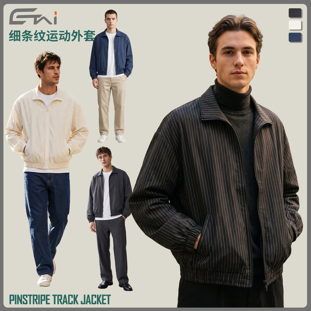 Unisex Oversized Zip Jacket made of ribbed blend with stand-up collar and elastic hem Hudson & Parker