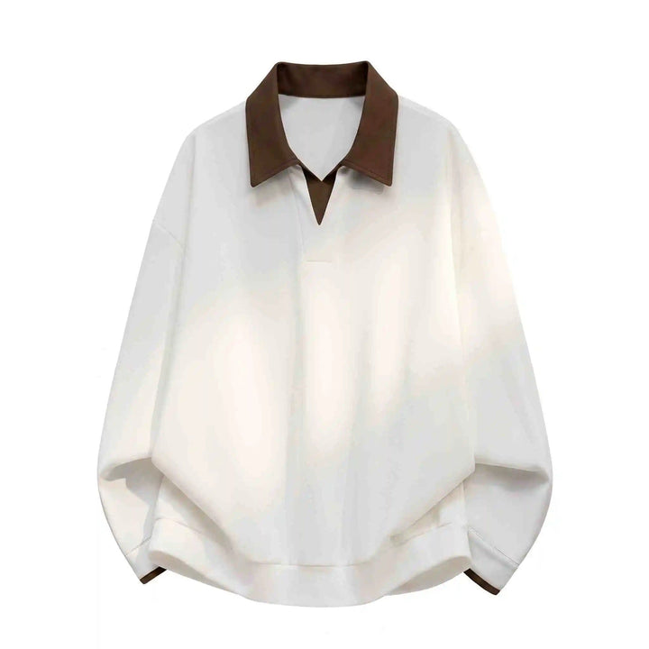 Women's Boxy Polo Sweatshirt with Contrasting Lace Collar Hudson & Parker