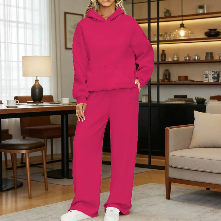 Women's cozy oversized hoodie and wide jogger pants set Hudson & Parker