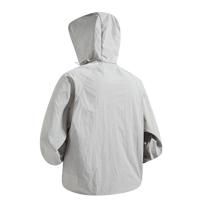 Unisex Lightweight packable hooded windbreaker with water-repellent ripstop shell and adjustable hood Hudson & Parker