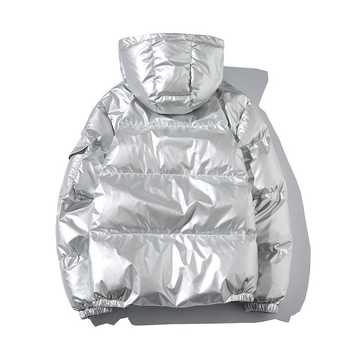 Men's High-Gloss Padded Hooded Jacket with Quilting and Thermo-Filling Hudson & Parker