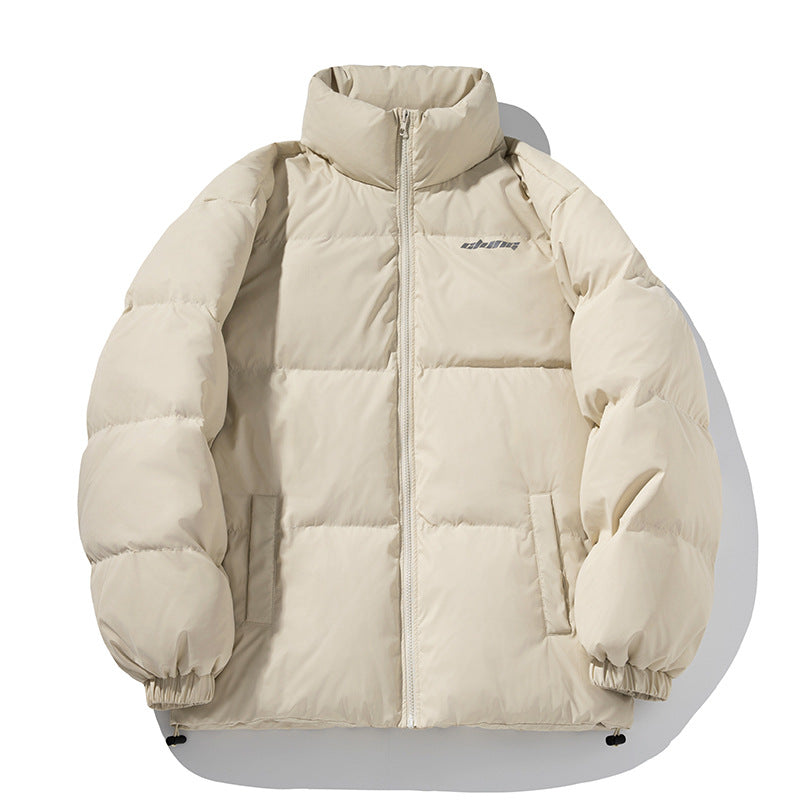Unisex Classic cut quilted down look jacket with high stand-up collar and drawstring hem Hudson & Parker
